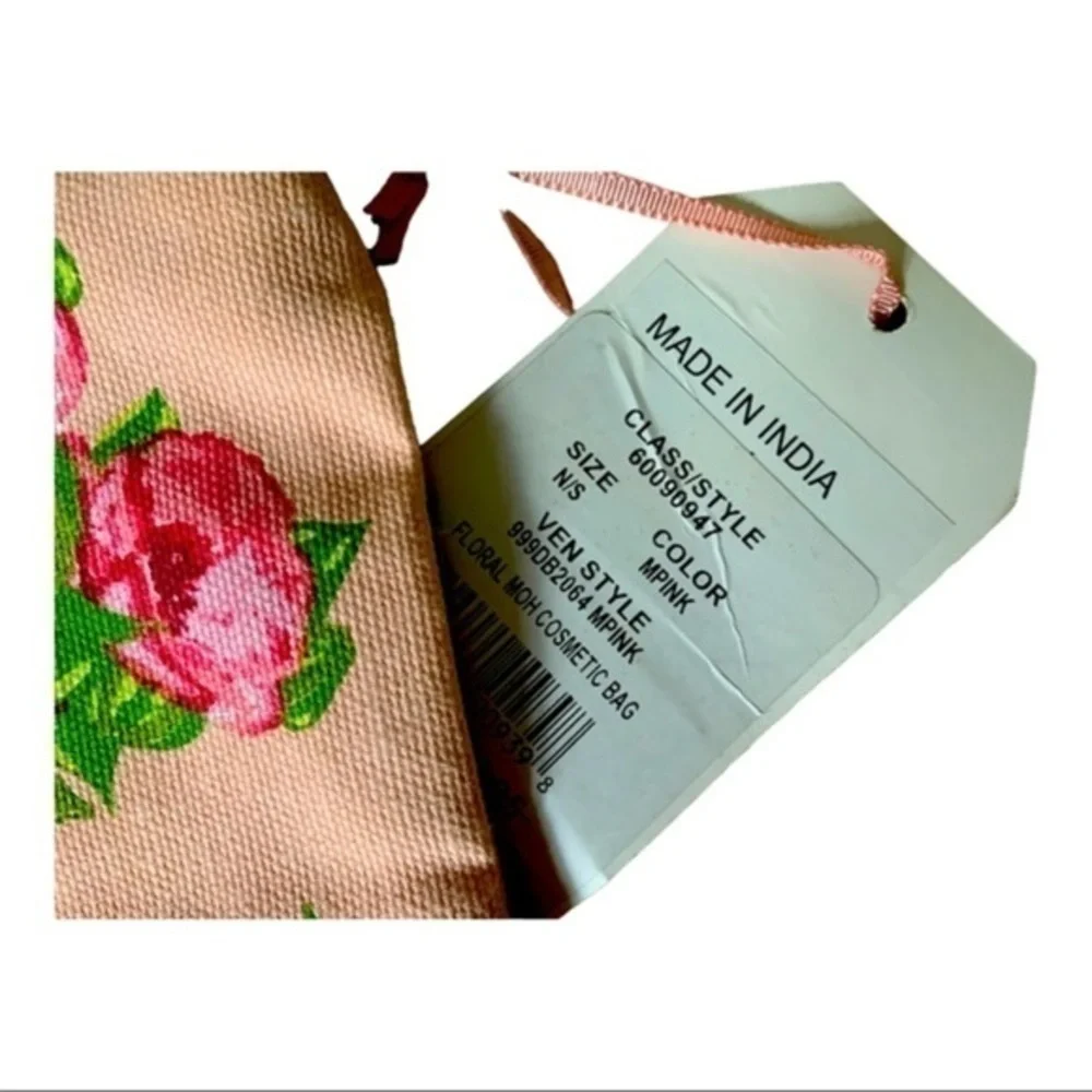 🔴NWT David’s bridal by Mudpie Maid of honor floral Makeup bag